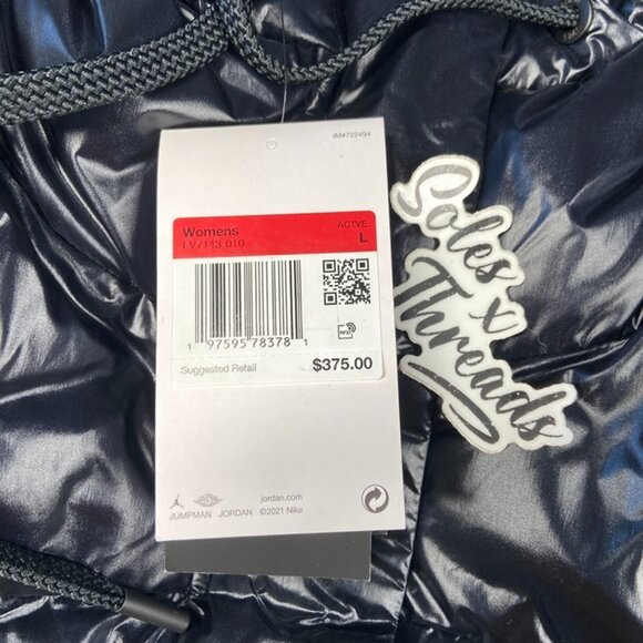 Air Jordan Therma Down Fill Parka Jacket Size Large Women Black FV7143-010 - Picture 7 of 7